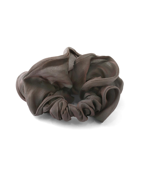 サテン調アンバランスシュシュ