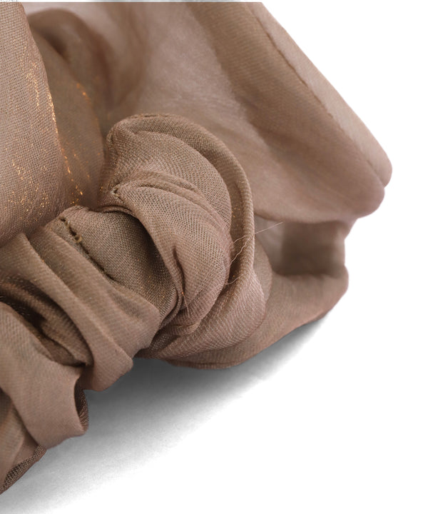 サテン調アンバランスシュシュ