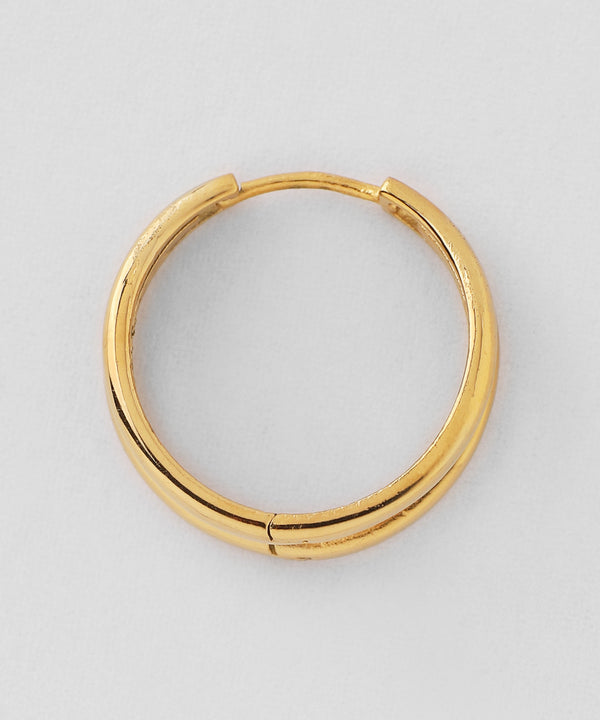 Double Line Hoop Earrings [Stainless Steel] [Ownideal]