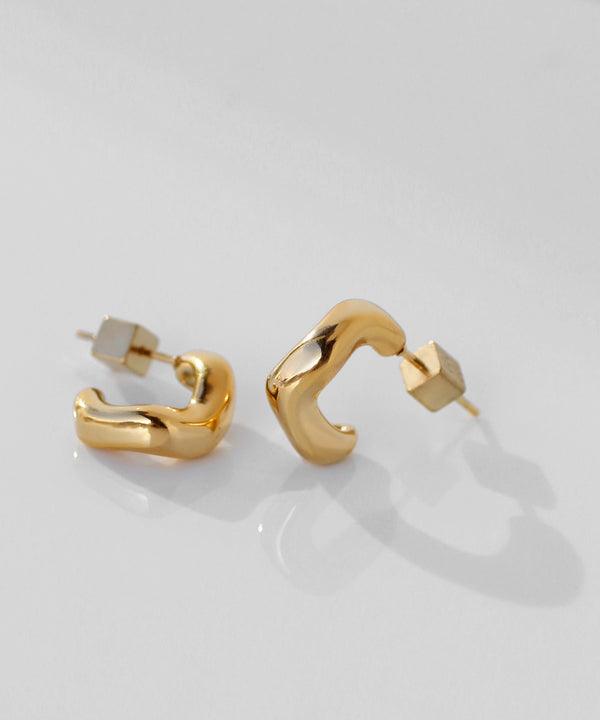 Nuance Hoop Earrings [Stainless Steel] [Ownideal]