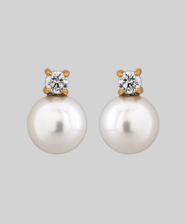 パール×ビジューピアス[ステンレス][Basic]