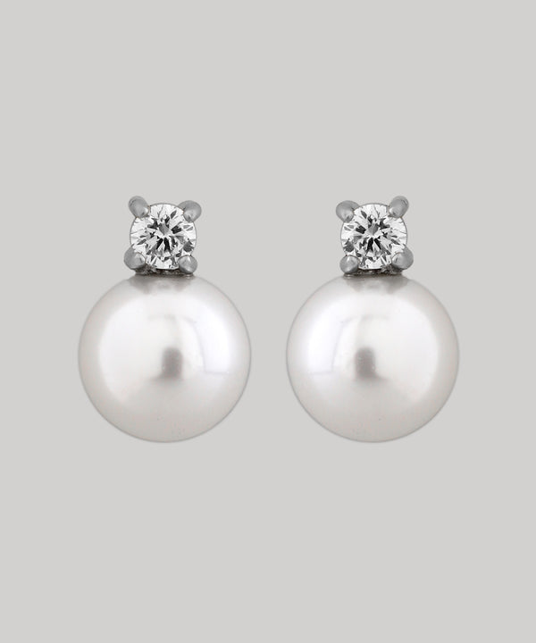 パール×ビジューピアス[ステンレス][Basic]