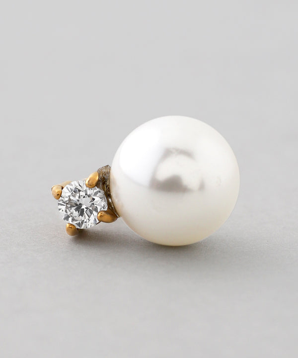 パール×ビジューピアス[ステンレス][Basic]