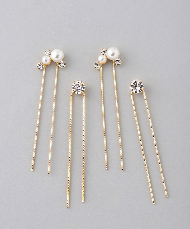Pearl and Bijou U-pins (set of 4)