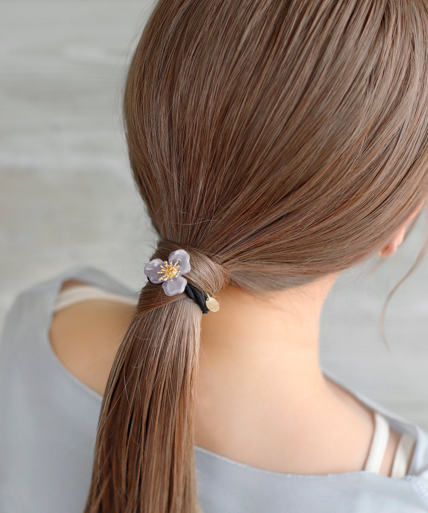 ANEMONE】マーブルフラワーヘアゴム｜アネモネ・シエナロゼ・ミミサン