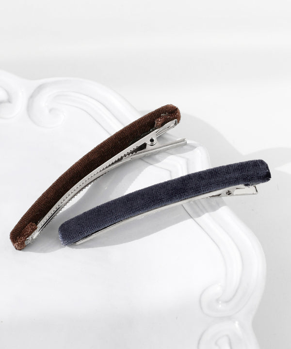 ベロアスクエアクリップ