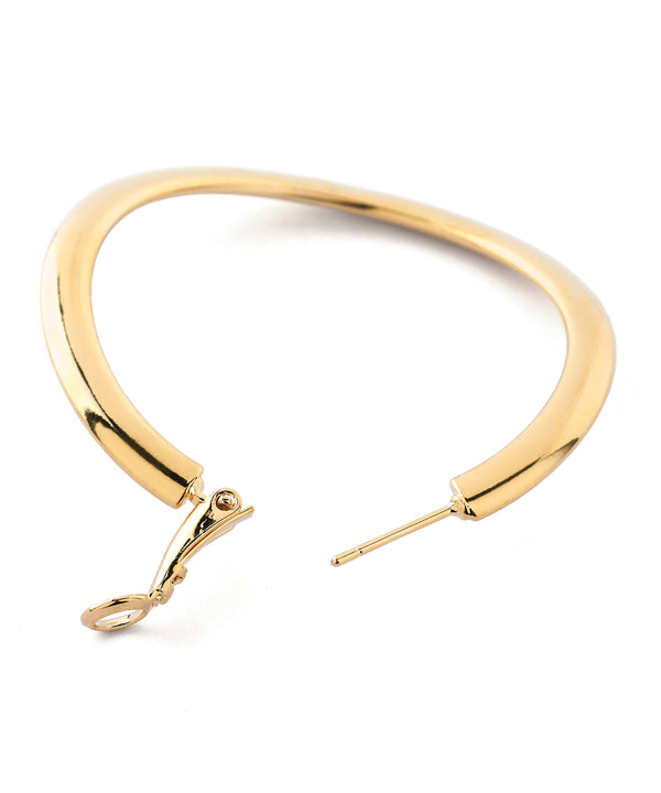 Metal Wave Hoop Earrings