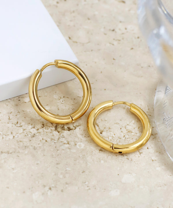 【ステンレス】フープピアス[直径22mm]
