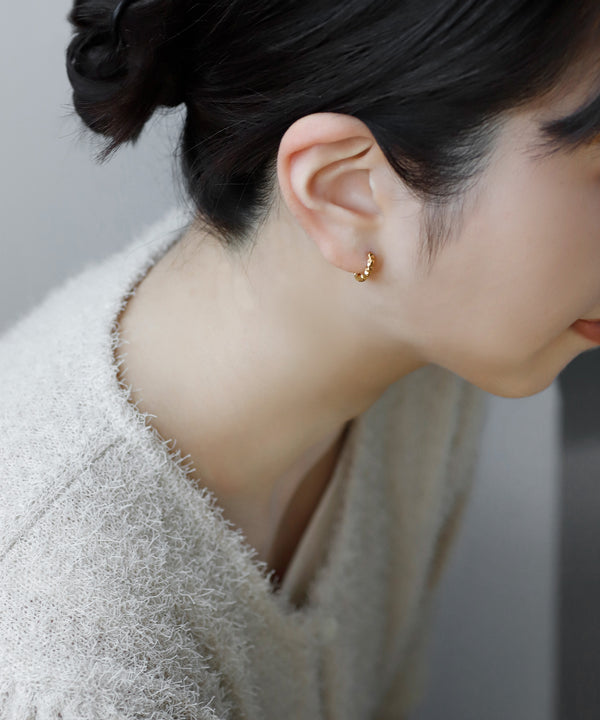 バンピーフープピアス[ステンレス][Basic]