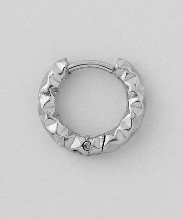 Bumpy Hoop Earrings [Stainless Steel] [Basic]