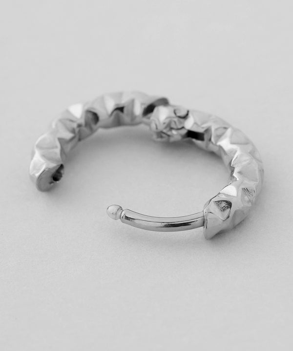 Bumpy Hoop Earrings [Stainless Steel] [Basic]