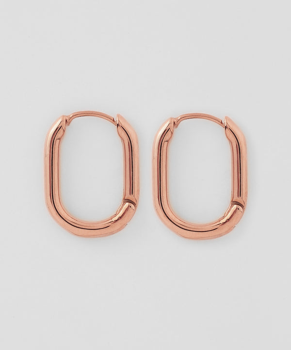 オーバルフープピアス[ステンレス][Basic]