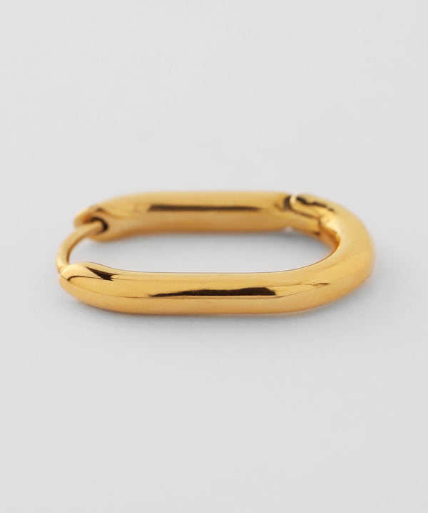 オーバルフープピアス[ステンレス][Basic]