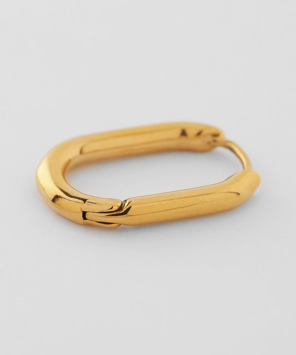 オーバルフープピアス[ステンレス][Basic]