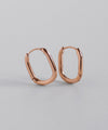 オーバルフープピアス[ステンレス][Basic]