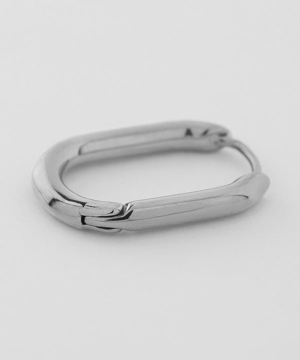 オーバルフープピアス[ステンレス][Basic]