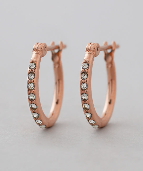 ビジューフープピアス[ステンレス][Basic]