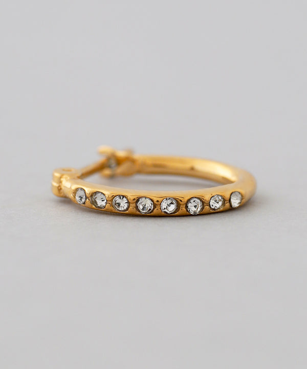 ビジューフープピアス[ステンレス][Basic]