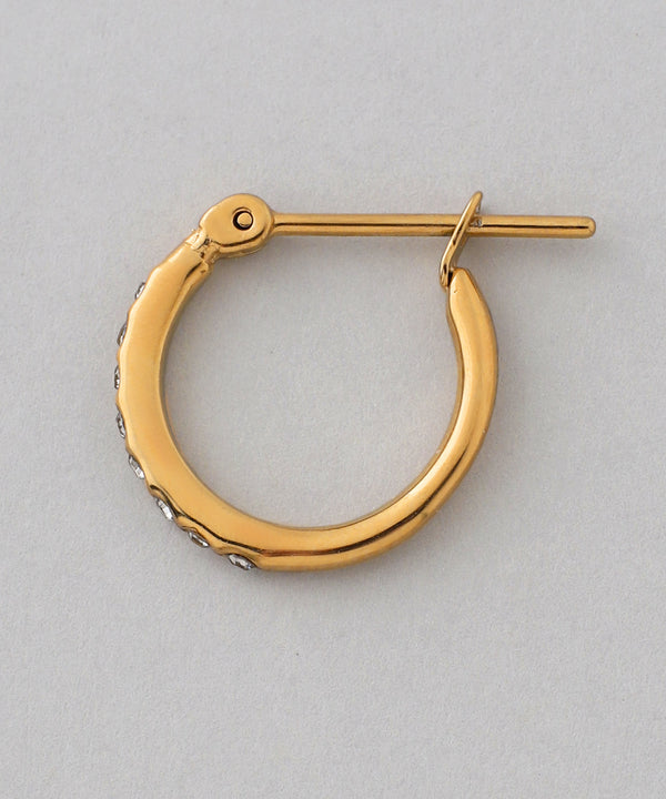 ビジューフープピアス[ステンレス][Basic]