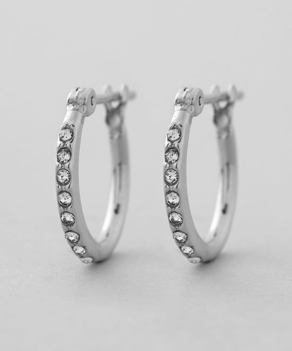ビジューフープピアス[ステンレス][Basic]