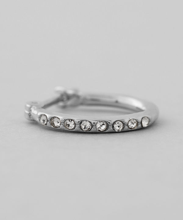 ビジューフープピアス[ステンレス][Basic]
