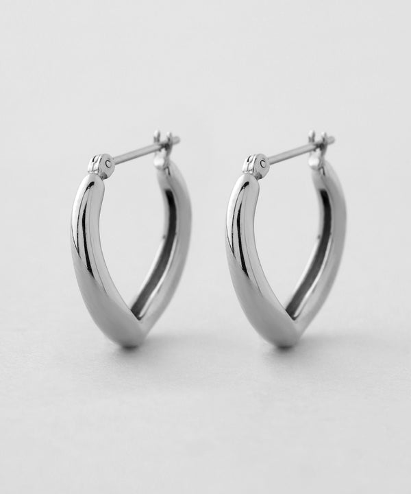 ニュアンスウェーブフープピアス[ステンレス][Basic]