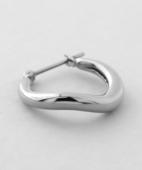 ニュアンスウェーブフープピアス[ステンレス][Basic]