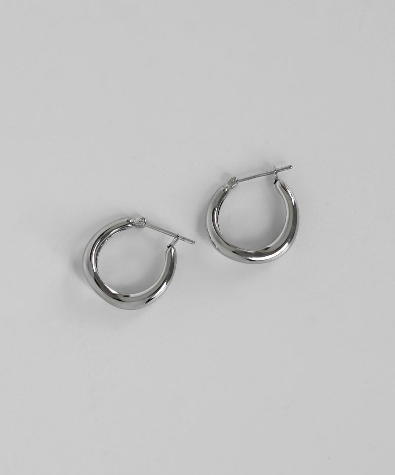 ニュアンスウェーブフープピアス[ステンレス][Basic]