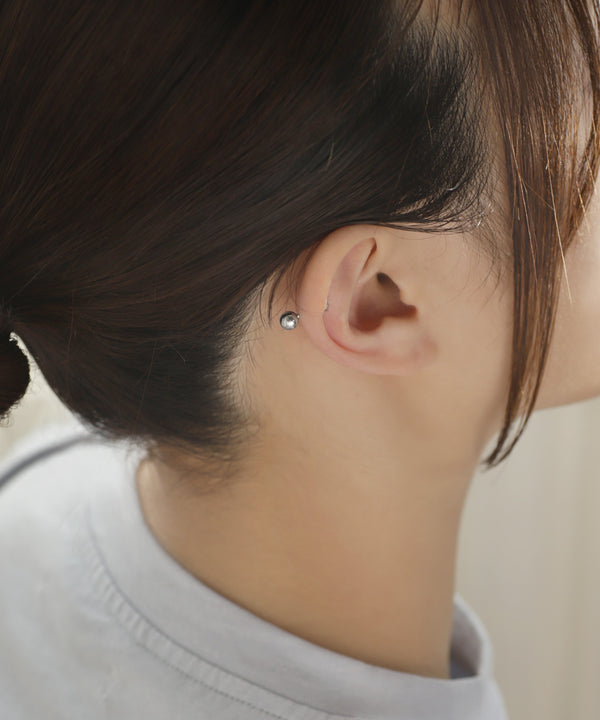 [Stainless Steel] Bijou Round Earrings