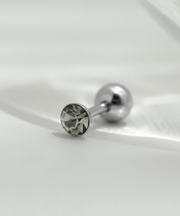 [Stainless Steel] Bijou Round Earrings