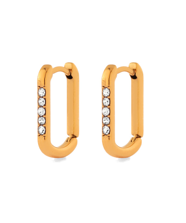 ビジューラインフープピアス[サージカルステンレス][Basic]