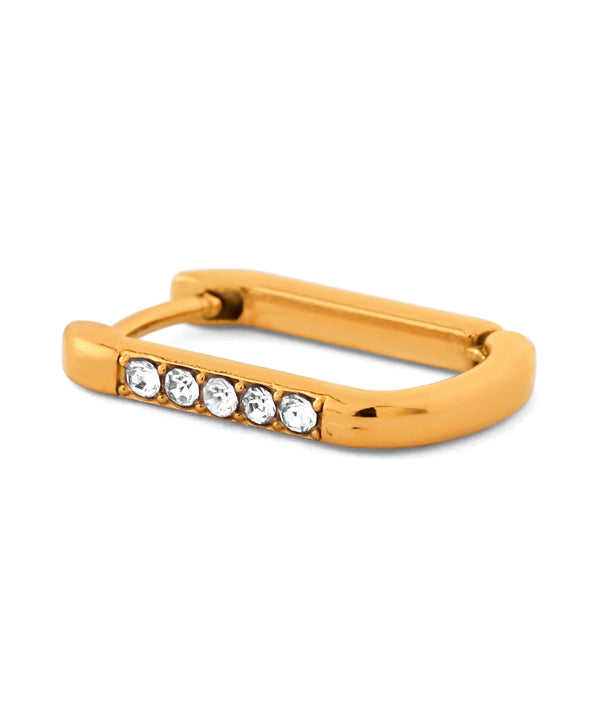 ビジューラインフープピアス[サージカルステンレス][Basic]