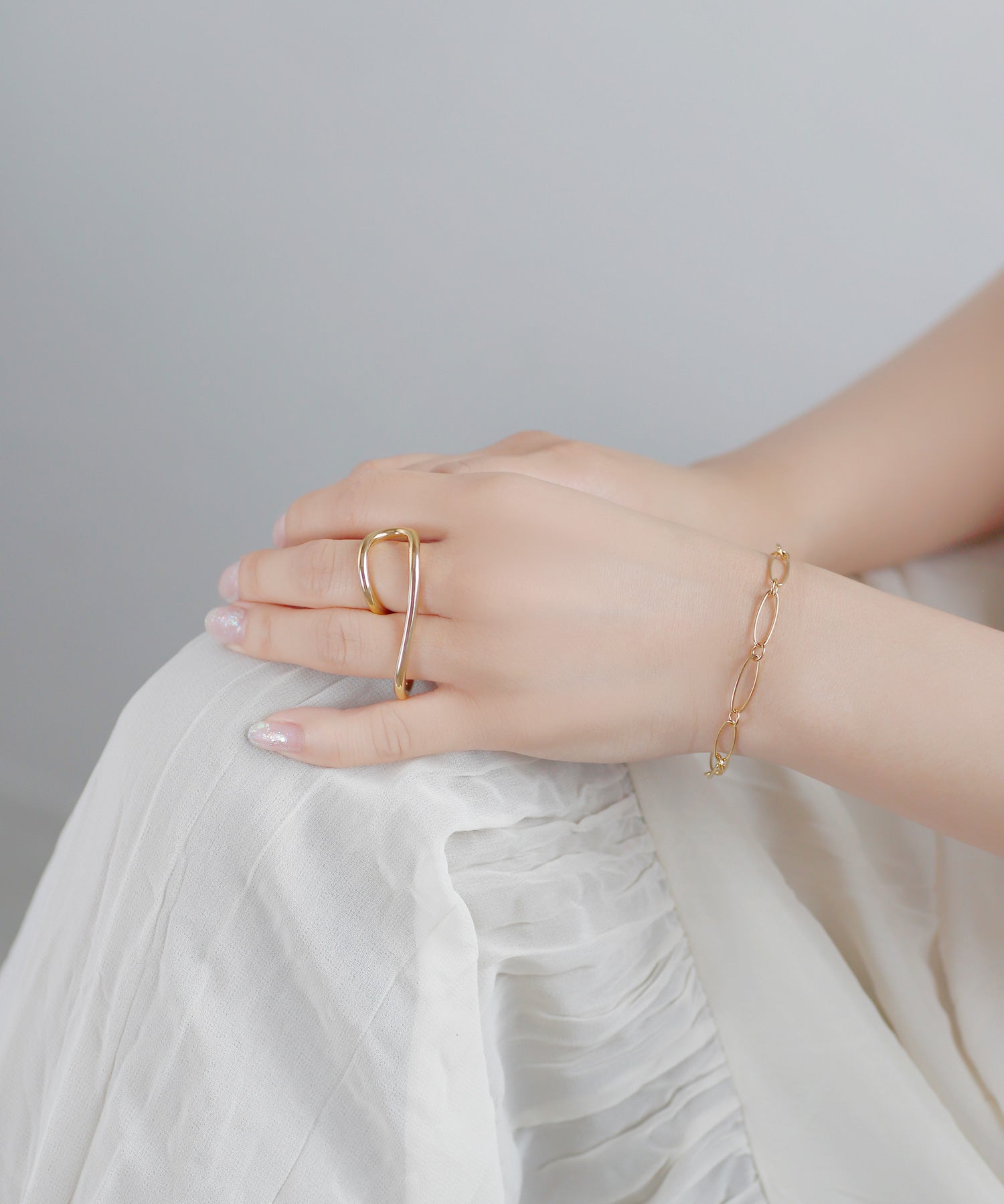 財を呼ぶ魚神アナンタ　地底から湧き上がる金運　プラクルアン　21号　指輪　リング ANEMONE】ダブルフィンガーリング｜アネモネ・シエナロゼ・ミミサン