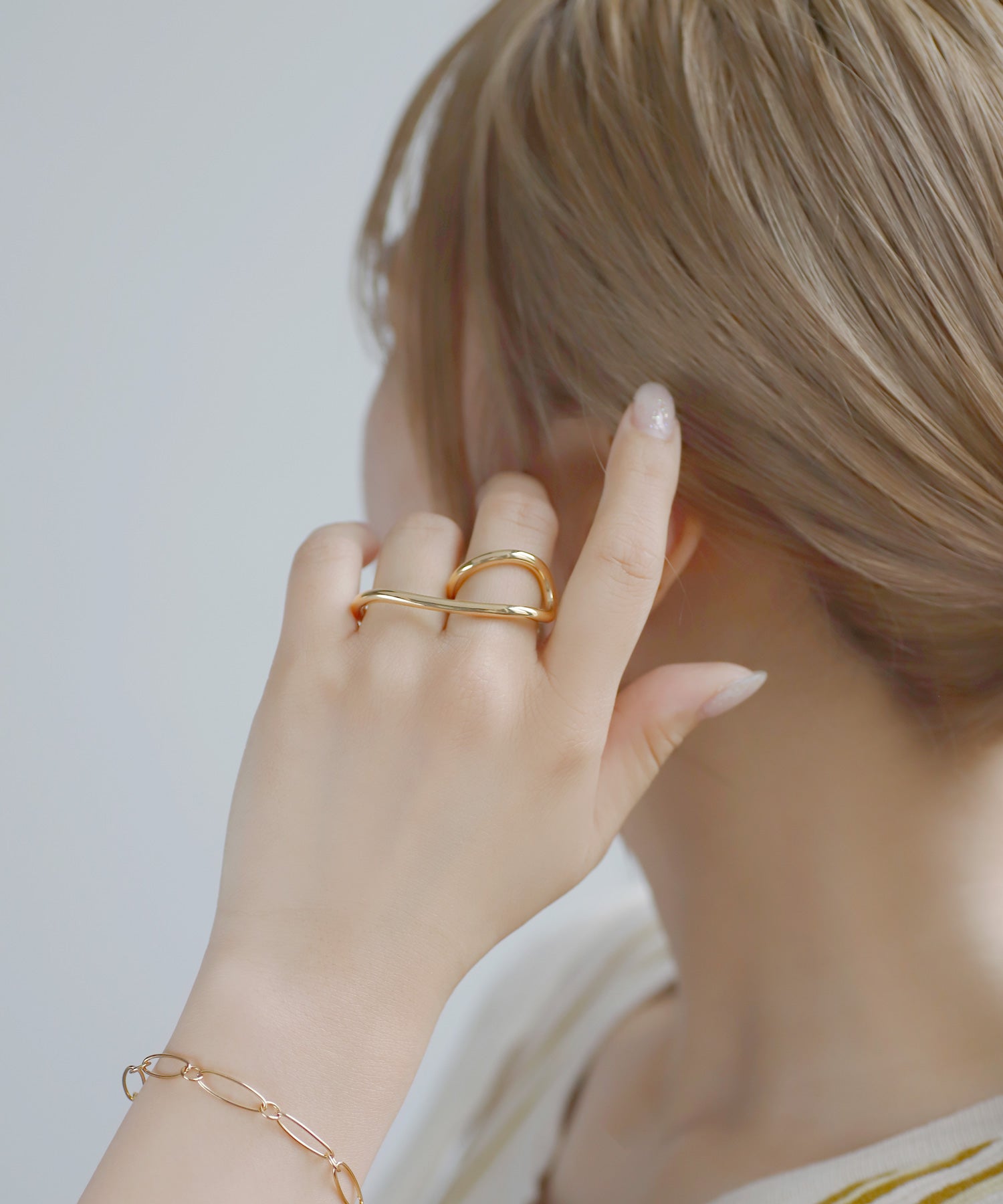 ANEMONE】ダブルフィンガーリング｜アネモネ・シエナロゼ・ミミサン