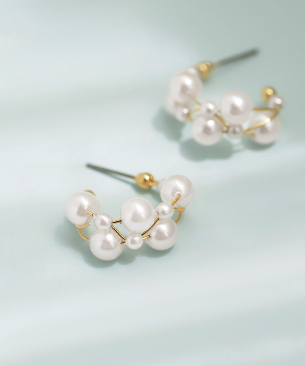 パールフープピアス