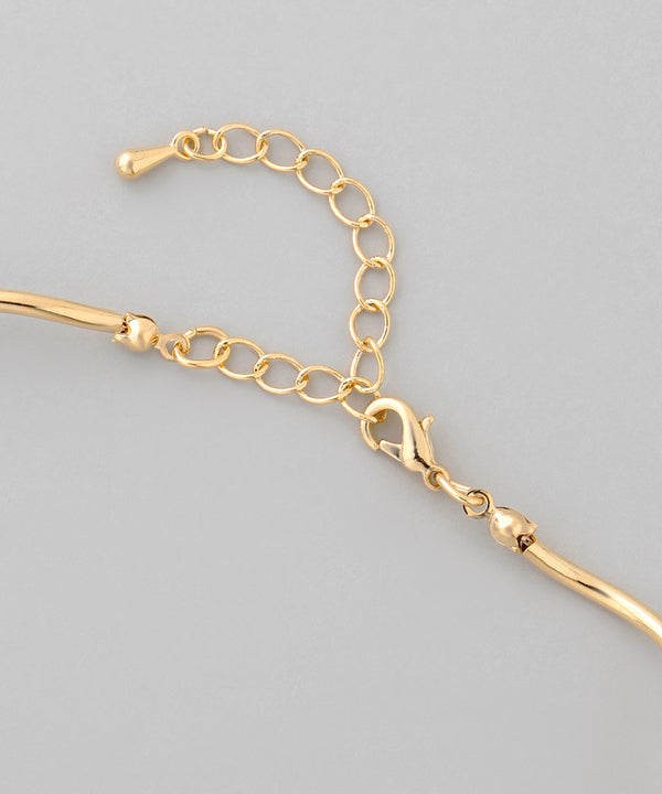 Wave Metal Pipe Necklace