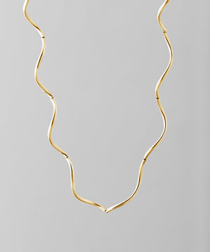 ウェーブメタルパイプネックレス