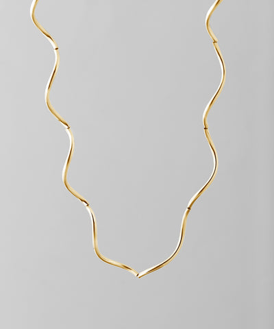 ウェーブメタルパイプネックレス