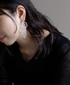 ビーズリボンピアス[Ownideal]