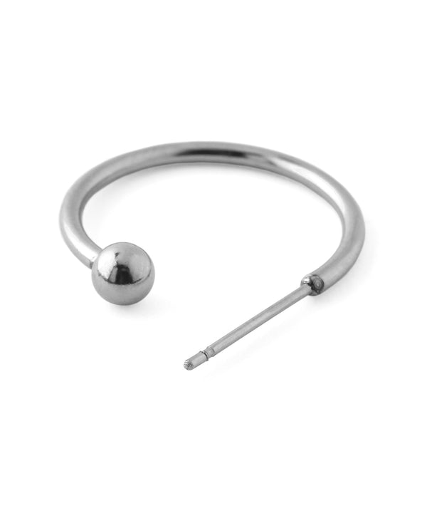 Combination Color 2-Way Asymmetric Hoop Earrings [Stainless Steel] [Ownideal]