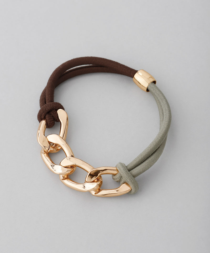 Metal Chain Bicolor Hair Tie