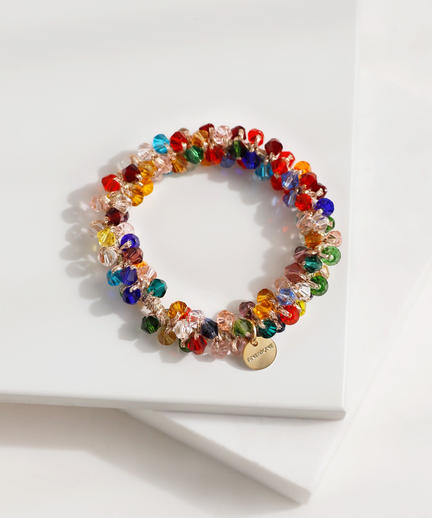 ANEMONE】マルチカラービーズシュシュ｜アネモネ・シエナロゼ