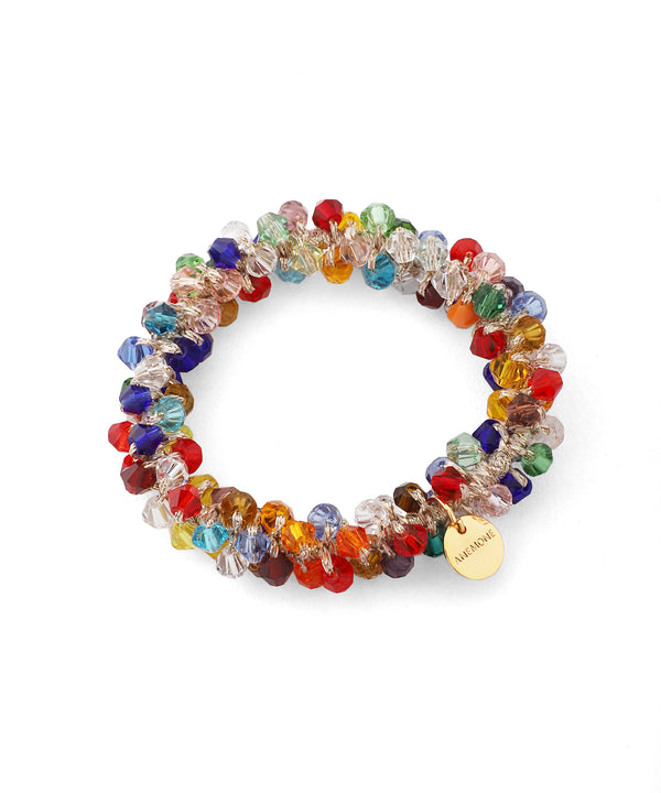 もも&　コパンシュシュ　新品未使用 ANEMONE】マルチカラービーズシュシュ｜アネモネ・シエナロゼ