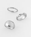 Multi-design nuanced metal rings [set of 3]