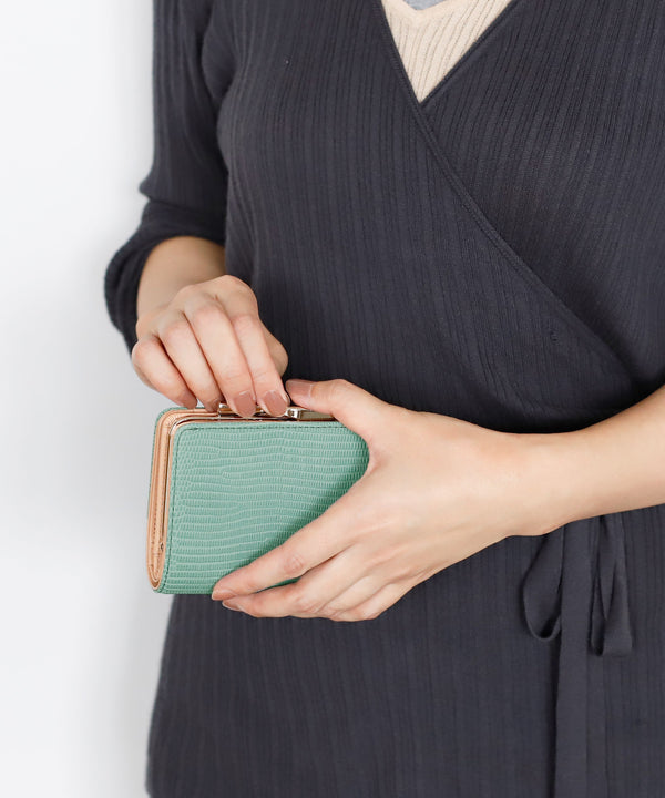 【TOPKAPI】LUCIA・イタリアンレザーのがま口折り財布