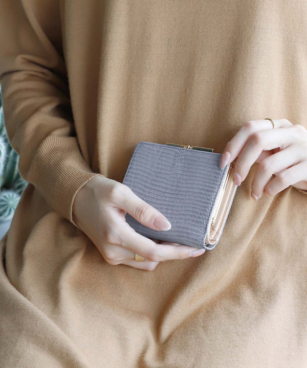 【TOPKAPI】LUCIA・イタリアンレザーのがま口折り財布