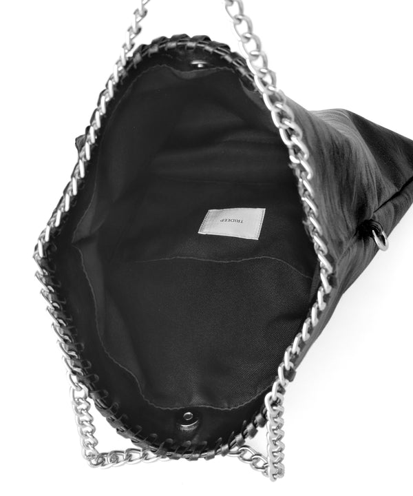 【Trideep】チェーンハンドルメタリック3WAYバッグ