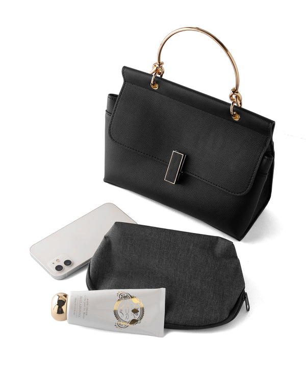 【Trideep】メタルハンドル2WAYバッグ