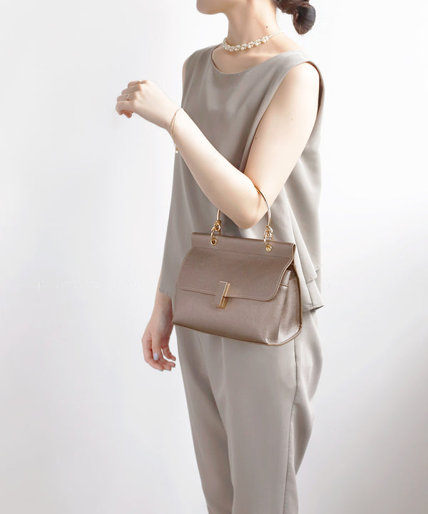 【Trideep】メタルハンドル2WAYバッグ