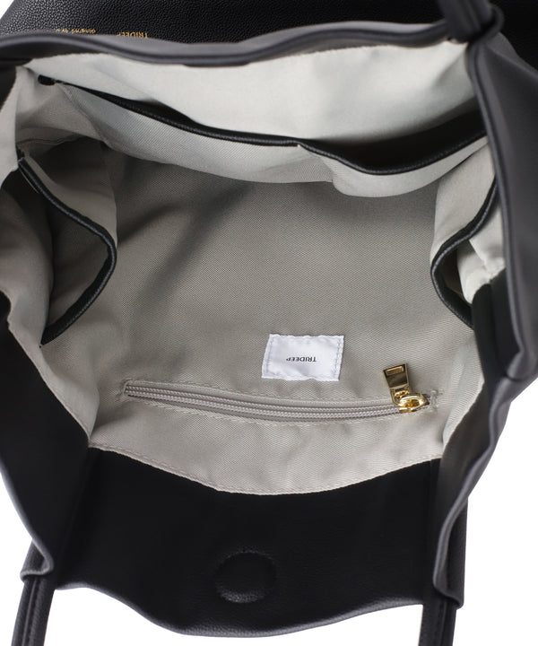 【Trideep】スマホショルダー付きレザー調2WAYトートバッグ